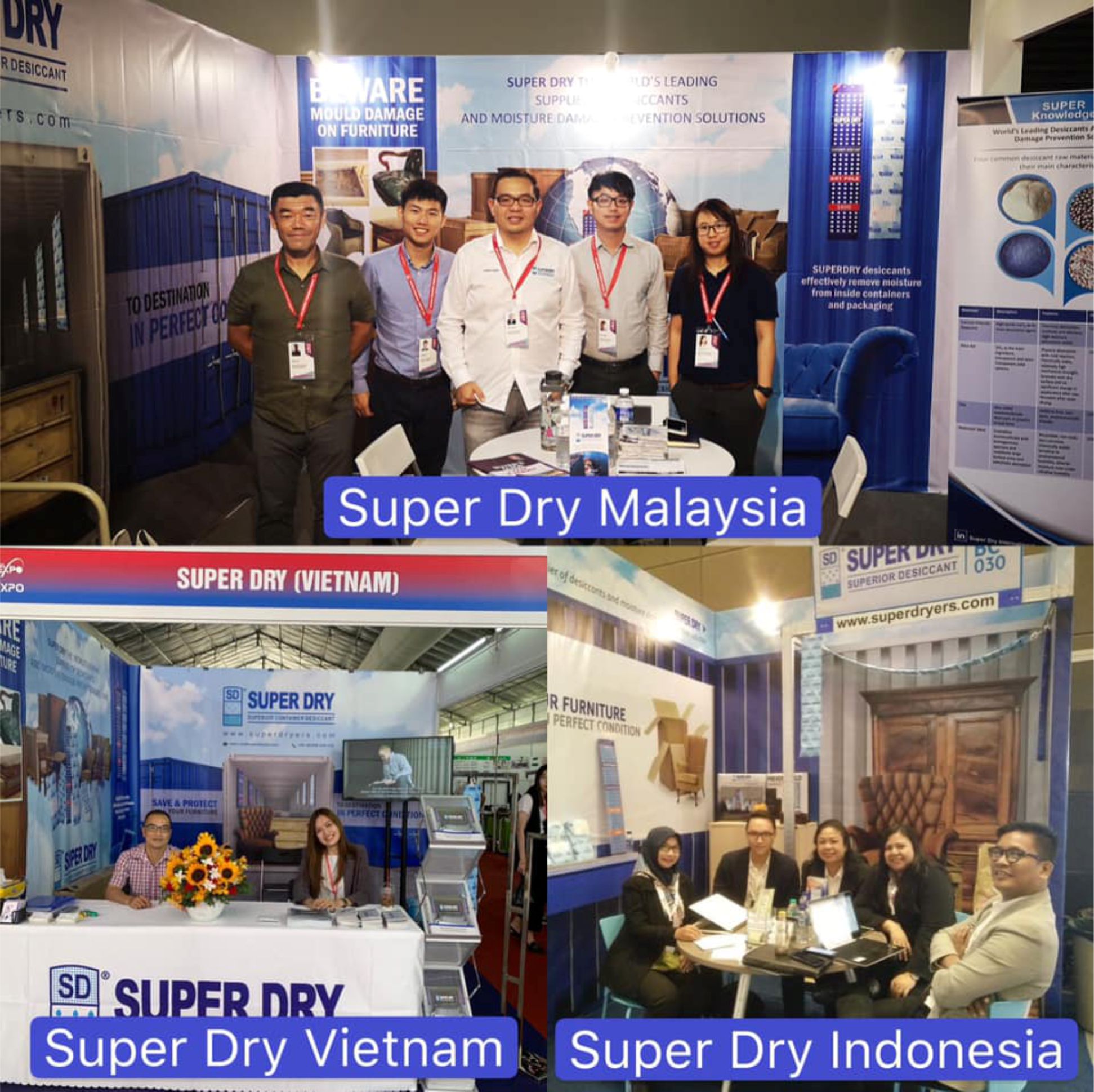 Super Dry International working together participants in 3 countries International Furniture Exhibition